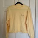 Brandy Melville  One Size T-Shirt John Galt Camila Yellow Honey Crop Long Sleeve Photo 3