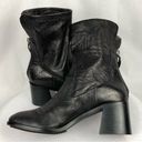 Kelsi Dagger  Island Black Boots Sz 9 New Heeled Back Zip Chunky Heel Bootie Photo 4