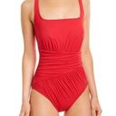 Gottex New.  red ruched swimsuit. Size 12. Retails $168 Photo 0