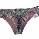 Raisin's  Bikini Bottoms Swim Macrame Boy Short Dusty Blue Boho NWT Size Medium Photo 1