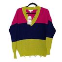 Band of Gypsies NWT  Colorblock Distressed Sweater Photo 6