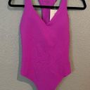 Athleta NWT  Transcend Bodysuit Size Small Purple Color Photo 9