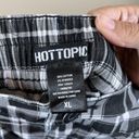 Hot Topic  Black White Plaid Utility Joggers Womens Size XL Cargo Goth Grunge Photo 5