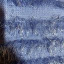 Amy Byer VTG  Eyelash Crop Sweater Crew Neck Pullover Blue Small Photo 1