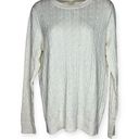 kim rogers Ivory Speckled Cable Crew Soft Sweater Size PM Photo 0