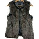 Banana Republic  Grey Faux Fur Vest in Smoky Grey Size X-Small Photo 0