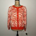 Halara  Orange sz M Round Neck Button Front Animal Print Cardigan Photo 48