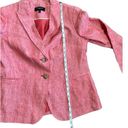 Talbots  Pink Coral Blazer 100% Linen Two Button Front With Peaked Lapel 8P Photo 5