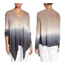 Young Fabulous and Broke  Ombré Asymmetrical  V-neck Sweater Photo 1