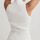 Madewell NWT  Rib Mockneck Sweater Tank Top Antique Cream White Photo 7