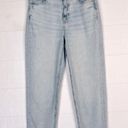 American Eagle Mom Stretch Straight Jeans Light Wash Denim Size 8 Short Photo 1