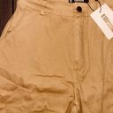 Missguided Women’s Size 2 Plain Cargo Trousers In Sand • Pockets & High Rise NWT Photo 7