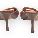 Isaac Mizrahi new  ⌘ Open Vamp Lizard Kitten Heel Mule Sandals ⌘ Orange Brown 10 Photo 5