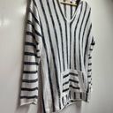 Elan  STRIPED  PULLOVER HOODIE women’s coastal size small 100% cotton Photo 5