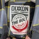 Krass&co Dixxon Flannel  Women S The Bolt Gray Black Yellow Plaid Button Up Shirt Photo 3