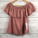 Young Fabulous and Broke  Blush Ruffle Blouse Photo 0