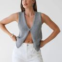 Rumor Boutique LF RUMORED TRENDING GREY KNIT VEST  Photo 1