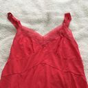 Vintage Coral Lace Chiffon Trim Embroidered Flowers Full Slip Nightgown (Small?) Pink Photo 11