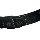 Cute black belt with silver studded detailing, cute silver metal flowers too Photo 1