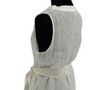 Faherty  Womens Bria Sleeveless Lace Trim Linen Belted Dress Cream Size Small Photo 7