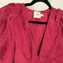 Rebellion Aje  Tucked Peplum Corset Top Magenta Photo 5