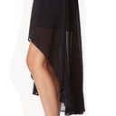 Forever 21 High Low Chiffon Black Skirt Large Photo 1