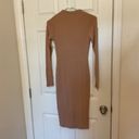 Naked Wardrobe  The NW Long Sleeve Bodycon Midi Dress in Coco Size S Photo 2