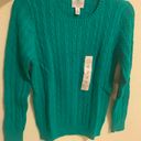 st. john's bay Long Sleeve Crew Pepper Green Women’s Photo 1