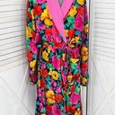 Victoria's Secret Victoria’s Secret Vintage Floral Satin Terrycloth Lined Robe Blue Pink One Size Photo 0