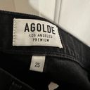 AGOLDE  Quinn High Rise Denim Skirt Distressed Cult Black Size 25 NEW Photo 7