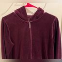 st. john's bay  Size PM Burgundy Active Zip Up Hoodie Sweatshirt Athletic Velour Photo 1