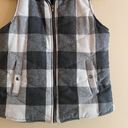 Thread and Supply Grey Plaid Puffer Vest Photo 2