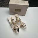 Avon Spiral Motion Gold Tone Dangle Drop Pierced Earrings NWT In Box Photo 0