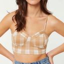 Justify J. For  Plaid Beige and White Bralette NWT Women XL Young Contemporary Photo 0