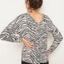 Anthropologie Maeve Taylor Zebra Striped Pullover size small Photo 1