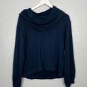 Anthropologie  Daily Practice Women S Navy Blue Cowl Neck Sweatshirt Long Sleeve Photo 0