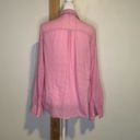 Joie  pink & white gingham button down shirt size S Photo 3