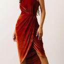 Baltic Born Kourtney Velvet One Shoulder Midi Dress Photo 0