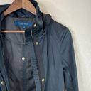 Cole Haan  Women's Back Bow Packable Hooded Rain Jacket Navy Blue Size SP Photo 4