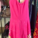 Apt. 9 Womens Fit & Flare Dress Size large Pink Floral Border Sleeveless Photo 4