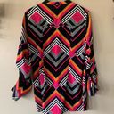 Cache Bright Colorful Striped Pullover V Neck Long sleeve Blouse Size M Photo 7