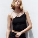 ZARA Black Mesh Crop Tank Photo 0