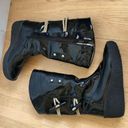 Burberry Authentic  Black Patent Leather Zip and Toggle Snow boots Photo 1