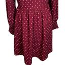 Draper James  Mini Shift Dress Preppy Merlot Red Polka Dot Womens Size 6 SAMPLE Photo 2