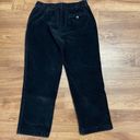 L.L.Bean  Classic Fit Womens Black Corduroy Slacks Size 14P Cropped Pants 500953 Photo 1