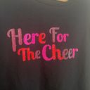 Holiday Time NWT Women's Black "Here For The Cheer" Christmas Crew Sweatshirt XXL (20) Photo 2