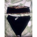 Good American  Cheetah Leopard Print Reversible Bandeau Cheeky Bikini Set Size XL Photo 5