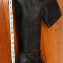 Frye Fry Women’s Black Leather Heel Tall Riding Boots Size 10M Photo 9