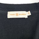 Tory Burch  Merino Wool 3/4 Sleeve Cardigan in Black Size L Photo 4