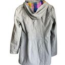 Roxy  Gray Canvas Faux Sherpa Lined Coat Size Large Photo 2